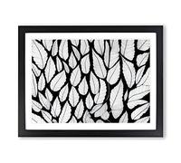 Flourishing Leaf H1022 Framed Print for Living Room Bedroom Home Office Décor, Wall Art Picture Ready to Hang, Black A4 Frame (34 x 25 cm)