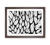 Flourishing Leaf H1022 Framed Print for Living Room Bedroom Home Office Décor, Wall Art Picture Ready to Hang, Walnut A2 Frame (64 x 46 cm)