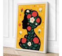 Flourishing Mind Botanical Canvas Wall Art Print 36x24 Inch