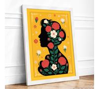 Flourishing Mind Botanical Framed Wall Art Print A3 White