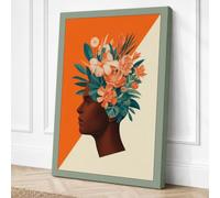 Flourishing Mind Modern Canvas Wall Art Print 30x20 Inch (76 x 51 cm)