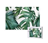 Flourishing Palm Leaves,1000 Pieces Wooden Jigsaw Family Game Jigsaw Puzzles for Adults Teens Home Decor