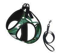 Flourishing Palm Leaves,Pet Harness,Adjustable Reflective Dog Harness,Pet Leash Vest,S
