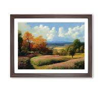 Flourishing Spring Forest H1022 Framed Print for Living Room Bedroom Home Office Décor, Wall Art Picture Ready to Hang, Walnut A2 Frame (64 x 46 cm)