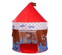 Floving Childrens Teepee Play Tent,Pop up children's tent for Indoor and Outdoor Fun, girl toy, play house, unique yurt design, suitable for indoor and outdoor entertainment (Red)