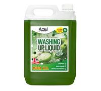 Flow 5L Apple Scent Washing Up Liquid - Mega XXL Bottle - Powerful Grease Cutting Formula, Long Lasting Suds - Ideal for Home, Catering, Cafes & Commercial Kitchens