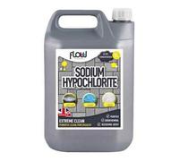 Flow 5L Sodium Hypochlorite Solution - High Strength Patio & Driveway Cleaner, Algae and Moss Remover, Powerful Outdoor Bleaching Agent - Ideal for Pressure Washing, Drain Cleaning