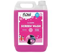 Flow All Seasons Screen Wash RTU - 5L | Pink Windshield Cleaner - 1 Pack or 2 Pack | All-Weather, Anti-Frost & Crystal Clear Finish (Pack of 1)