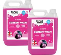 Flow All Seasons Screen Wash RTU - 5L | Pink Windshield Cleaner - 1 Pack or 2 Pack | All-Weather, Anti-Frost & Crystal Clear Finish (Pack of 2)