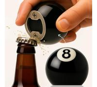 FLOW Barware 8 Ball Bottle Opener, Fun Novelty Beer Bottle Opener for Pool Players | Billiards Eight-Ball Pool Gift, Unique Bar Tool Gadget & Cool Gifts for Men