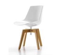 Flow Chair four legs oak MDF Italia - mdf_italia_F052119 S042 Weiss