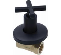 Flow Control & Pressure Regulation Concealed Brass Water Shut Off Valve with Cross Handle for Kitchen & Bathroom, 1/2 in, Black