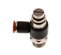 Flow Control Silencer Meter-In Elbow 8 mm - G3/8'' Brass/PA 66