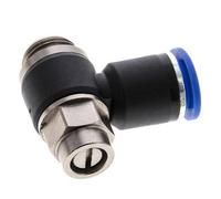 Flow Control Silencer Meter-Out Elbow 12 mm - G3/8'' Brass/PA 66 Slotted Screw