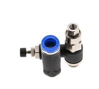 Flow Control Silencer Meter-Out Rotatable 8 mm - G1/8''-M5 Brass/PA 66 with Pilot Operated Check Valve