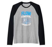 Flow Control Specialist Process Engineer Pipeline Operator Raglan Baseball Tee