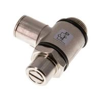 Flow Control Valve Meter-Out Elbow 10 mm - G3/8'' Brass Slotted Screw Banjo