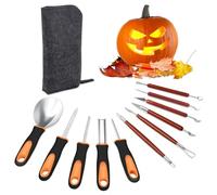 Flow fire 11Pcs Pumpkin Carving Tool, Stainless Steel Professional Pumpkin Carving Kit for Halloween Party DIY