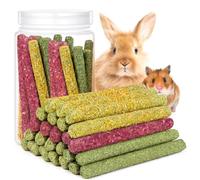 Flow fire 30 Pcs Sticks Rabbit Chew Treats，Boredom Breaker, Natural Grass | Chewing and Foraging Fun，Treats Boredom Breaker, Natural Grass Stick for Chinchilla, Guinea Pig, Hamsters and Gerbils