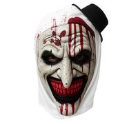 Flow fire Art The Clown Mask Terrifier, Halloween Scary Face Mask, Rubber Full Head Costume Prop for Joker Cosplay