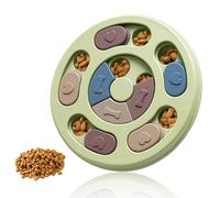 Flow fire Dog Puzzle Slow Feeder Toy, Interactive Training Toy Box, Creative Dog Smart Beginner, Improve Dog's IQ, Non-Slip Slow Feeder for Puppy Dogs Boredom (Green)