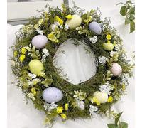 Flow fire Easter Wreath, Easter Egg Wreath for Easter Front Door Decorations