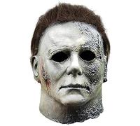 Flow fire Michael Myers Mask for Adults, Full Head Halloween Latex Mask | Horror Look, Full Head Coverage, Easy Viewing and Breathing, for Halloween, Cosplay and Fancy Dress