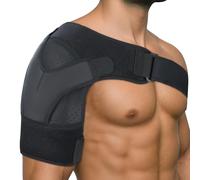 Flow fire Shoulder Support for Men and Women, Adjustable Shoulder Brace Strap for Relief Pain Fits Left and Right(S/M)