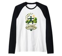 Flow Form Calm Tai Chi Park Practice Raglan Baseball Tee