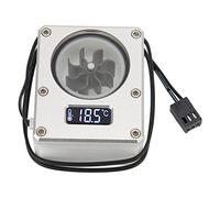 Flow Indicator, Water Flow Meter PC Water Cooling Meter 12V Small 3pin Interface G1/4 Thread Acrylic Rustproof Computer Flow Meter for PC Black (Silver)