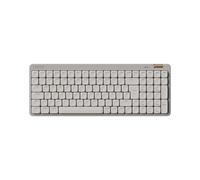 Flow Lite100 Keys Low Profile Mechanical Keyboard (German Layout QWERTZ) - Wireless Bluetooth/2.4G/Cable, Swappable with Specter Linear Switches, Rechargeable - for Win&Mac (Marbled Grey)