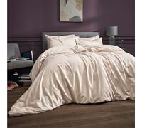 FLOW & ME Cotton Sateen Duvet Cover -400 Thread Count, Ultra Soft & Breathable Bedding with Mother-of-Pearl Button Closure -Skin-Friendly, Premium Hotel Quality(Ivory,Double Duvet Cover)