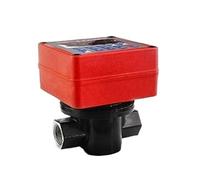 Flow Meter, 12V24V quantitative flow meter oil flowmeter, digital fuel gau electronic ar meter 1 inch LCD display with High Precision(1 inch meter)