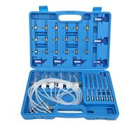 Flow Meter Adapter Set, 6 - Cylinder Injector Detector, Common Rail Leak Off Test Kit with Measurement Tubes and Bottles for Delphi Injectors