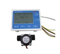 Flow Meter, Flow Water Sensor Meter LCD Display 1-30L/min Control Quantitative Real-Time Total K Constant Accuracy Operation Mode Off 1A 24V for Water, Diesel, Gasoline