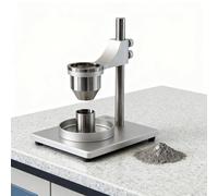 Flow Meter for Metallurgy, Precision Testing Instrument for Powder Flow Rate and Bulk Density, Includes 60° Brass Funnel, 2.5mm and 5.0mm Sizes