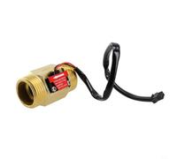 Flow Meter G1 Hall Sensor for Pool and Heating - Precise Water Meter 2-50 L/min Measuring Range - Robust Brass Liquid Sensor for Indoor and Outdoor Use (Flow Meter)