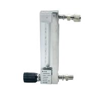 Flow Meter, Glass Tube Rotameter Flow Meter DK800-6 Variable Area Gas Flowmeter for Air Oxygen Nitrogen Industrial Float Type Flowmeter for Water, Diesel, Gasoline(25-250L-H)