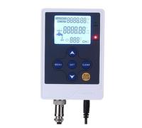 Flow Meter, LCD Water Liquid Flow Rate Volume Digital Display Flowmeter, Quantitative Controller Liter Gallon LPM GPM with High Precision