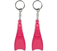 Flow Mini Swim Fin Keychain - Key Chain with Swimmer Fins and Key Ring in Assorted Colors (Pink 2-Pack)