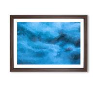 Flow of The Water in Abstract Framed Print | A2 Walnut Framed Wall Art | Ready to Hang | Abstract Fantasy Picture | Living Room Bedroom Lounge Office