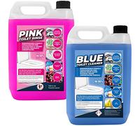 Flow Pink & Blue Chemical Motorhome & Caravan WC Toilet Fluid & Rinse Cleaner | Biodegradable Formaldehyde Free Cleaning Formulation | Disinfectant, Rinse & Cleaner | 2 Pack Combo