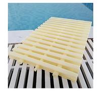 Flow Pool Overflow Drain Grate, Activity Grating Cover Strip, Deck Grate Drainage Cover, Indoor/Outdoor Outlet Drainage (Color : Beige-11.8in, Size : 6pcs)