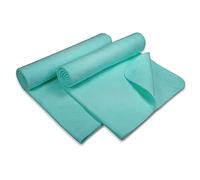 Flow Premium Swim Chamois - 2-Pack of Quick Dry Off Swimmers Shammies for Swimming, Diving, and Other Water Sports (Aqua 2-Pack)