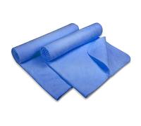 Flow Premium Swim Chamois - 2-Pack of Quick Dry Off Swimmers Shammies for Swimming, Diving, and Other Water Sports (Blue)
