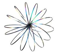 Flow Rings - Stainless Steel Firm Spring Ring, Compact Science Demonstration Toy, Multi Sensory Interactive Motion Prop, For Educational Display Dance Practice Engagement