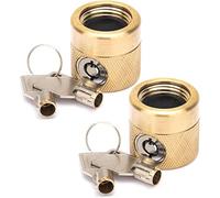Flow Security Systems The FaucetLock | Heavy Duty Brass Construction | Prevents Water Theft & Secures Outdoor Bibbs | Promotes Water Conservation | Keyed The Same | FSS 50 | 2 Pack