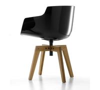 Flow Slim Armchair Oak MDF Italia-Black - mdf_italia_F054111 S042 Schwarz