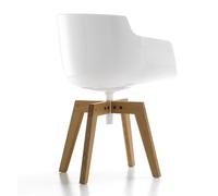Flow Slim Armchair Oak MDF Italia-White - mdf_italia_F054111 S042 Weiss