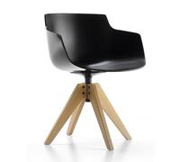 Flow Slim Chair VN Oak Frame MDF Italia-Black - mdf_italia_F054110 S042 F022